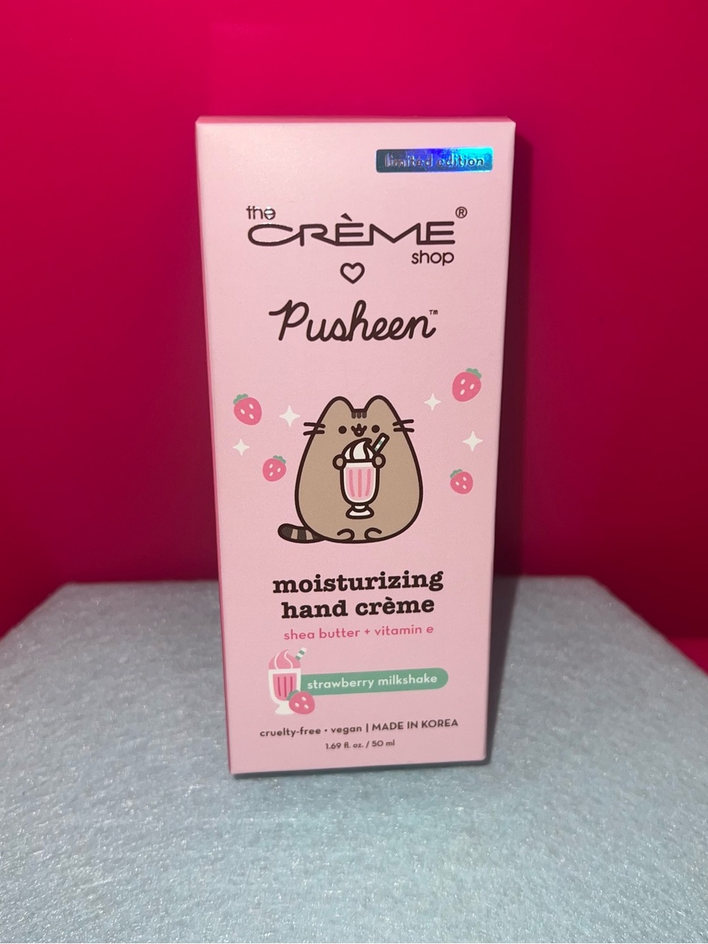 The Crème Shop Pusheen Strawberry Milkshake Moisturizing Hand Crème